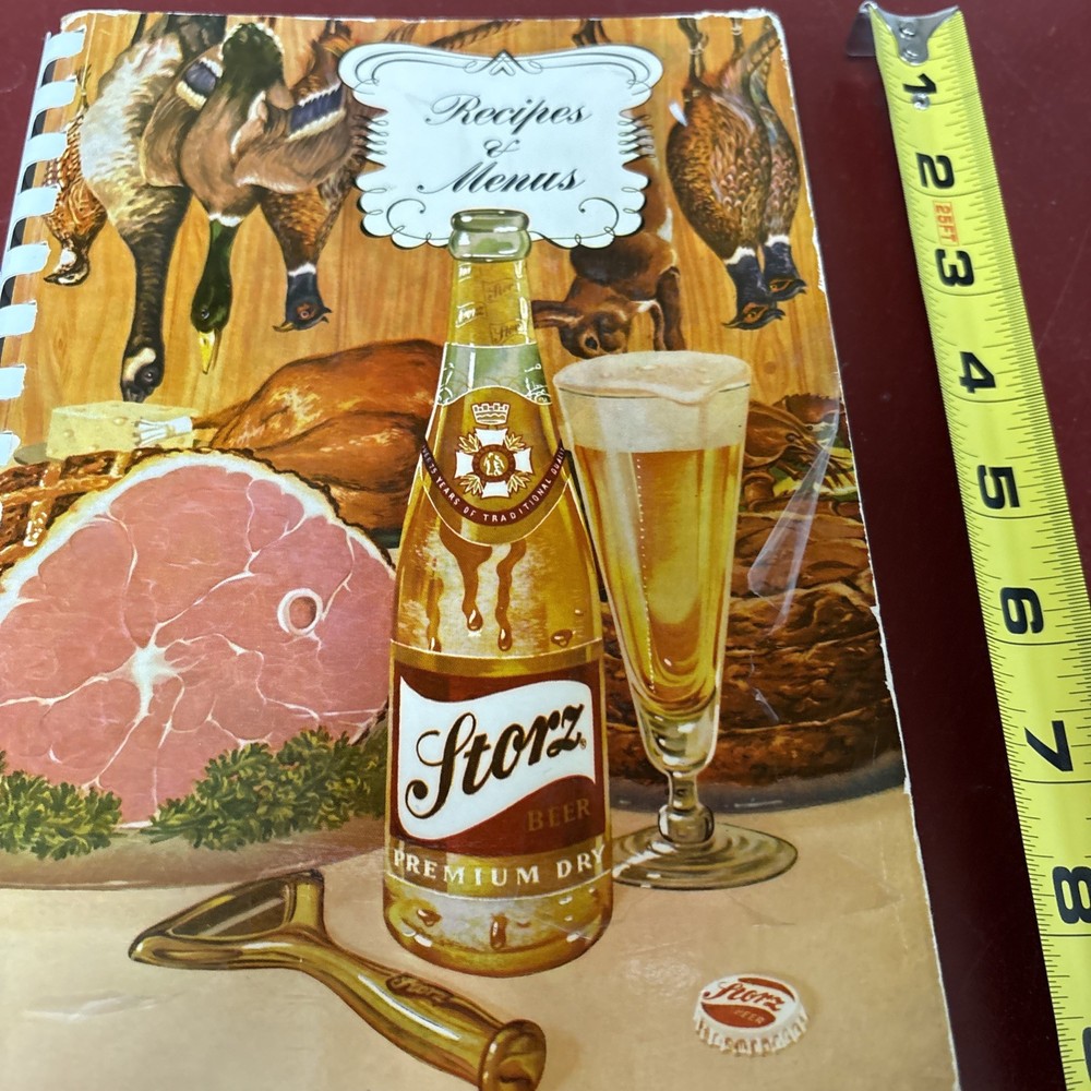 1952 Nebraska Storz Beer Cookbook 6.5×9 inches 276 pages full index.
