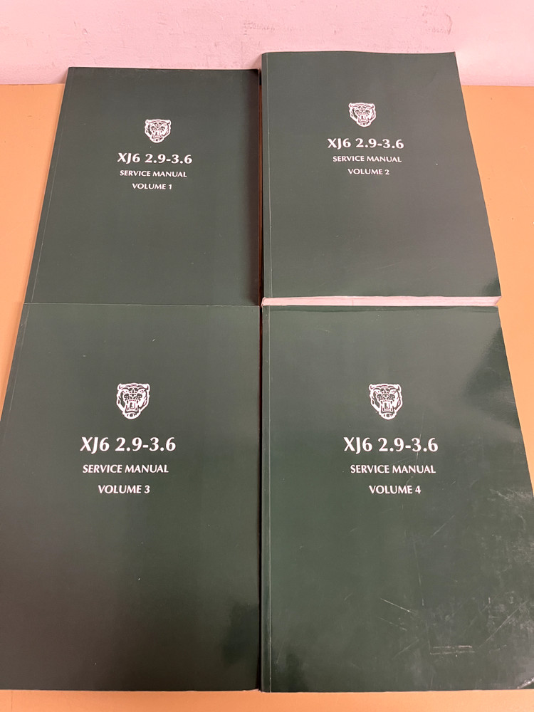 Jaguar XJ6 2.9-3.6 Factory Service Manual Set, Volumes 1-4, 1986