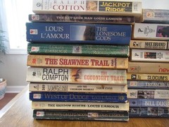 Old Western Paperback Books Lot of 29 Lamour Compton Johnstone etc Some Vintage