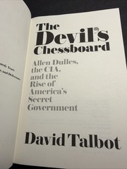 The Devils Chessboard Allen Dulles David Talbot Hardcover 2015 First Edition
