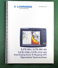 Lowrance LCX-25c Instruction Manual: Full Color 232 Pages & Protective Covers