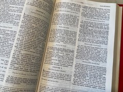 Bible NASB Open Bible 1985 Expanded Edition Red Letter Burgundy Hardcover
