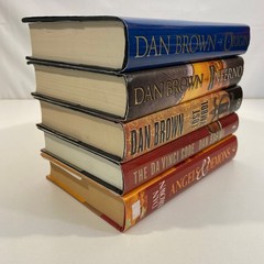Robert Langdon Series Lot Books 1-5 by Dan Brown HCDJ Mystery Thriller 5 Novels