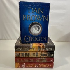 Robert Langdon Series Books 1-5 by Dan Brown HCDJ Mystery Thriller 5 Novel Lot