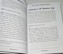 2014 On This Day in Wyoming History By: Patrick T. Holscher Paperback Book