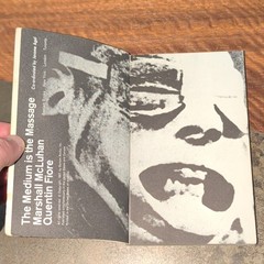 Bantam Book The Medium is the Massage McLuhan Fiore PB 1967 1st Illus Inscr