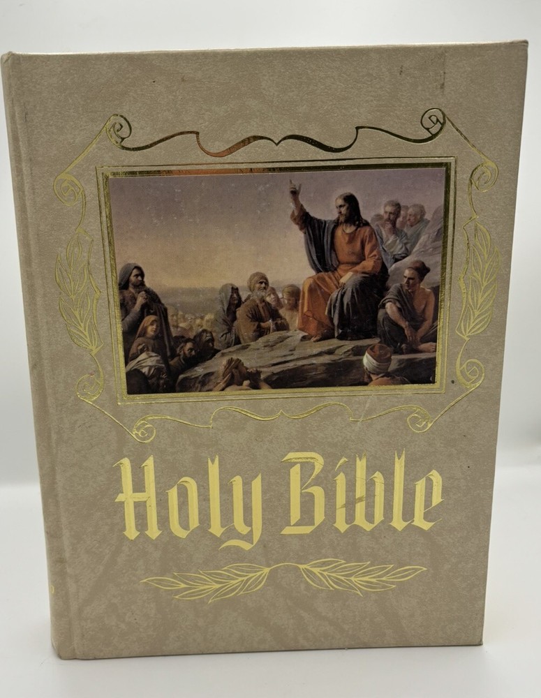 Holy Bible The New American Bible Vtg 1987 Gold Edges Heirloom Family Catholic