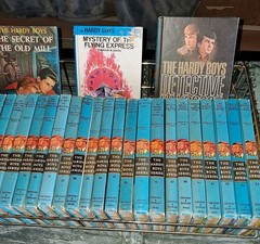 Vintage 1960s–1970s Hardy Boys Books Lot of 43 Grosset & Dunlap Blue Spine
