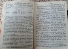 ANTIQUE DOUAY RHEIMS CATHOLIC VULGATE BIBLE; FINE BINDING FULL LEATHER [ca1943]