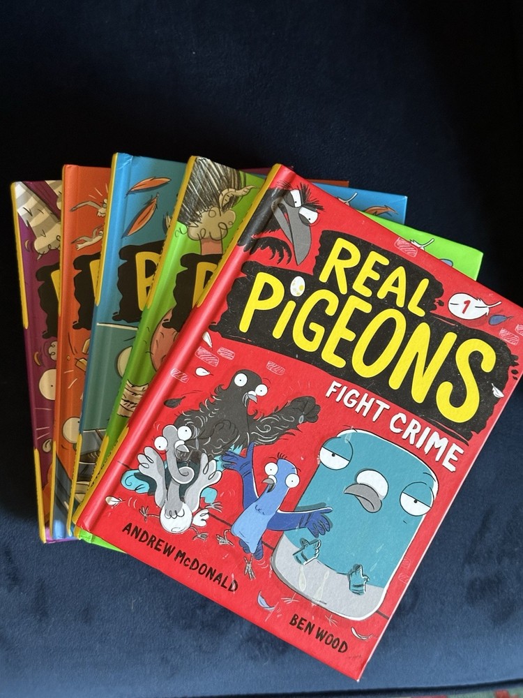Real Pigeons Fight Crime Hardcover Illustrated (Real Pigeons) Ages 9-12