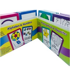 Flash Cards Alphabet & Numbers, Rhyming Words & Opposites 64 Two Sided Cards