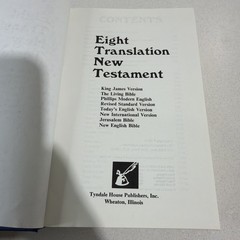 Eight Translation New Testament Tyndale (1980 4th Printing Hardcover)