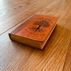 Personalized KJV Study Bible, Rooted in Christ Tree Design, Custom Name Engraved