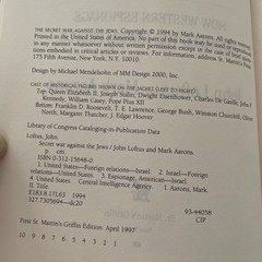 The Secret War Against the Jews: How Western Espionage Betrayed The Jewish Peop