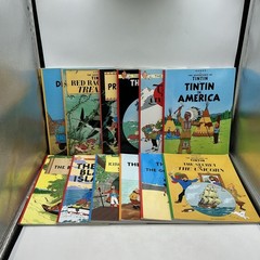 Hergé The Adventures Of Tintin 12-Book Paperback Set Little Brown Multicolor