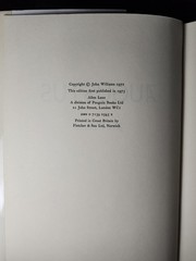 John Williams / Augustus / First U.K. Edition/Printing Book DJ 1973
