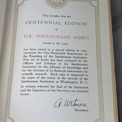 1944 The Smithsonian Institution Scientific Series Complete 12 Vol. Centennial