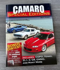 Matt Avery Camaro Special Editions Signed Book 1967-Present COPO Yenko ZL1 Z/28