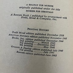 A Holiday For Murder Mystery Paperback Book by Agatha Christie Suspense 1962