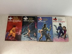 Rack Series Lot Of 4 Complete Set Zebra/Pinnacle 1970’s Laurence James Sci-Fi