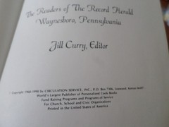 The RECORD HERALD Newspaper WAYNESBORO PA PENNSYLVANIA HC Cookbook 400+ Pages