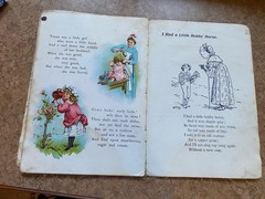 Nursery Rhymes from Mother Goose Lithographed on linen Indestructible 1890s