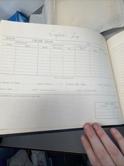 Vtg Yacht Log Book Boating Captains Log Guest Book Leatherette Samuel Ward Bt28