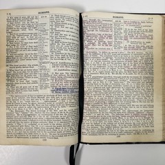 1945 Scofield Reference Bible KJV Oxford Hand Grained Morocco Leather USA Vtg