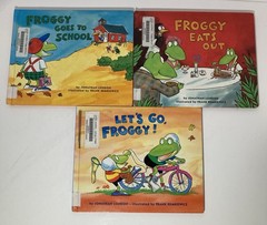Lot of 7 Froggy books by Jonathan London & Frank Remkiewicz Hardcover EX-LIBRARY
