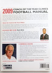 2009 Coach of the Year Clinics Football Manual Coaching Book