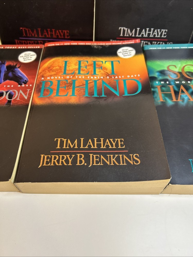 Left Behind, Armageddon Apollyon Soft Lot 7 Books By Tim Lahaye/Jerry B. Jenkins