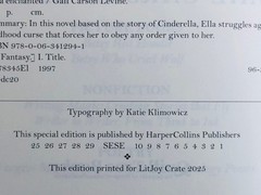 SIGNED Ella Enchanted by Gail Carson Levine LITJOY SPECIAL EDITION Gilded Edges