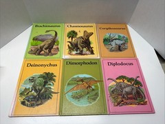 Rare 80s Vintage Lot Of 11 Rourke Hardcover Dinosaur Library Series Books