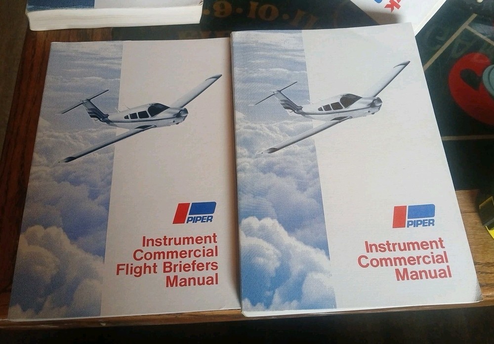 1979 Piper Commercial Pilot & Flight Briefers Manual & Workbook Lot Aviation (R)