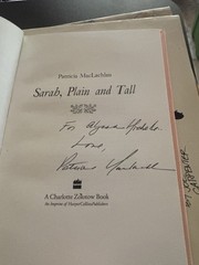 RARE SIGNED! Sarah, Plain and Tall by Patricia MacLachlan Newberry VG+/VG+