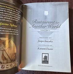 Restaurant to Another World / Light Novel / Vol. 1 by Junpei Inuzuka – 1st PRINT