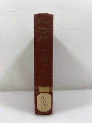 Harvard Dictionary of Music by Apel Ex-library 1964 HC