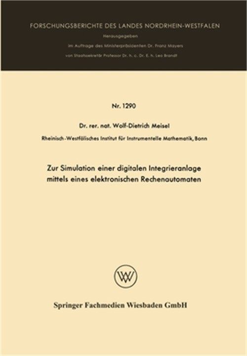 Zur Simulation einer digitalen Integrieranlage mittels eines elektronischen Rech