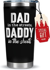 20oz Insulated Stainless Steel Tumbler – Dad in the Streets, Daddy in the Sheets