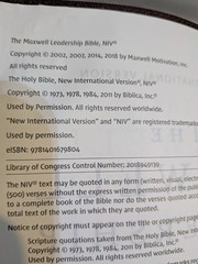NIV Maxwell Leadership Bible Premium Bonded Leather BRAND 2011