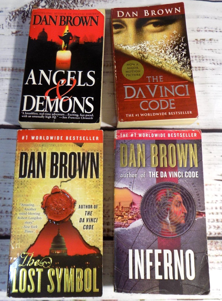 Set of 4 Paperback Books by Dan Brown Robert Langdon Series