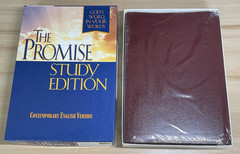 The Promise Holy Bible Study Edition 3595BG CEV Burgandy Bonded Leather New