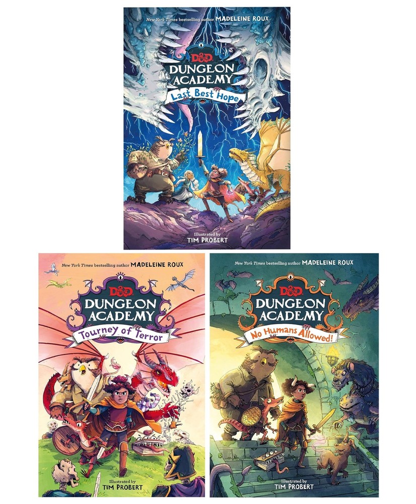 Dungeons & Dragons: Dungeon Academy Series by Madeleine Roux 3 Books – Ages 7-11