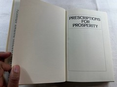Prescriptions for Prosperity Eliot Janeway 1983 First Printing Economics Times