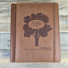 Our Family History A Keepsake Journal Faux Leather-Bound Family Tree Religious