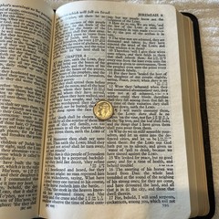 Holman Verse Reference Jewel 1972 Bible UK Print Blue Morocco Leather Red Letter