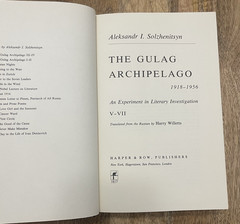 The Gulag Archipelago Complete 3 Vol Set 1st Edition Harper & Row Solzhenitsyn