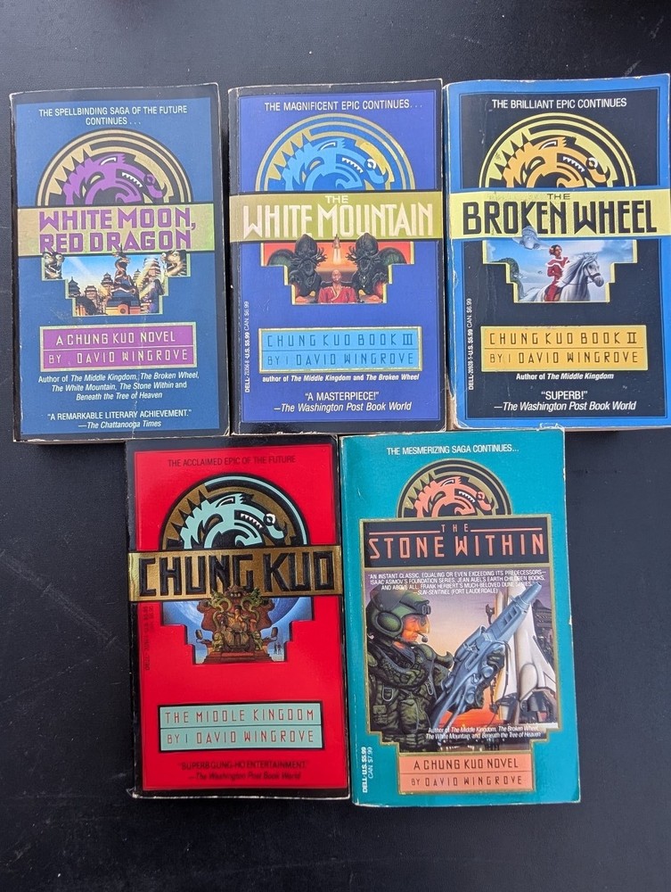 Chung Kuo David Wingrove 1991-1994 Sci-Fi Epic Series Books 1-4 & 6 Dell