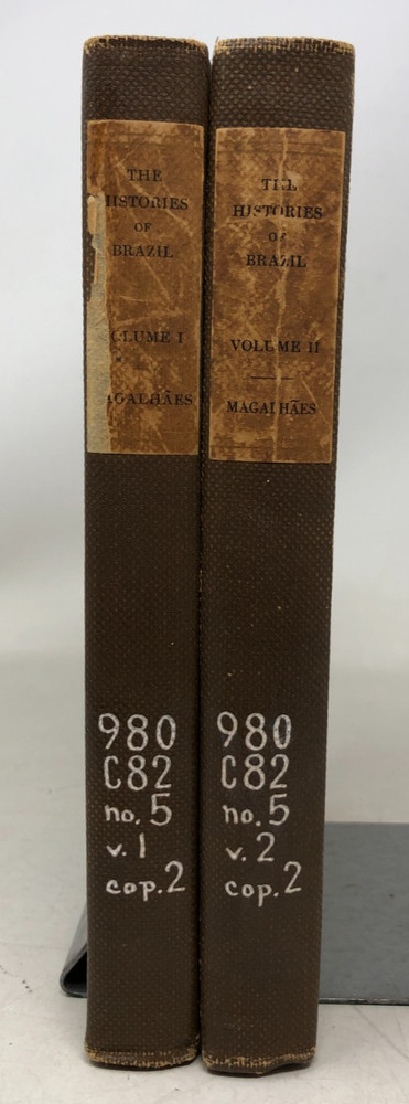 Histories of Brazil,EX-LIBRARY, 2 Vols., Pero de Magalhaes/ Stetson, 1922 E-115