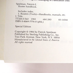 Sears Craftsman Router Handbook Special Edition Book 1984 Vintage Woodworking